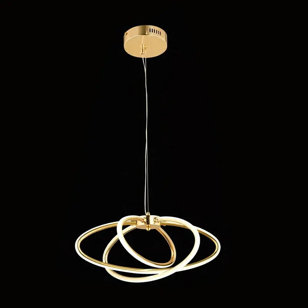 Anemon 3lü Sarkıt Gold Led Avize