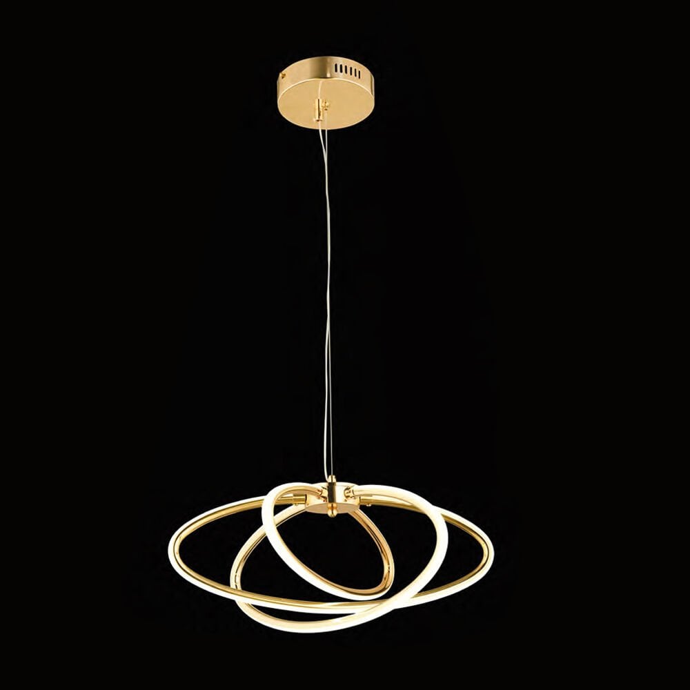 Anemon 3lü Sarkıt Gold Led Avize