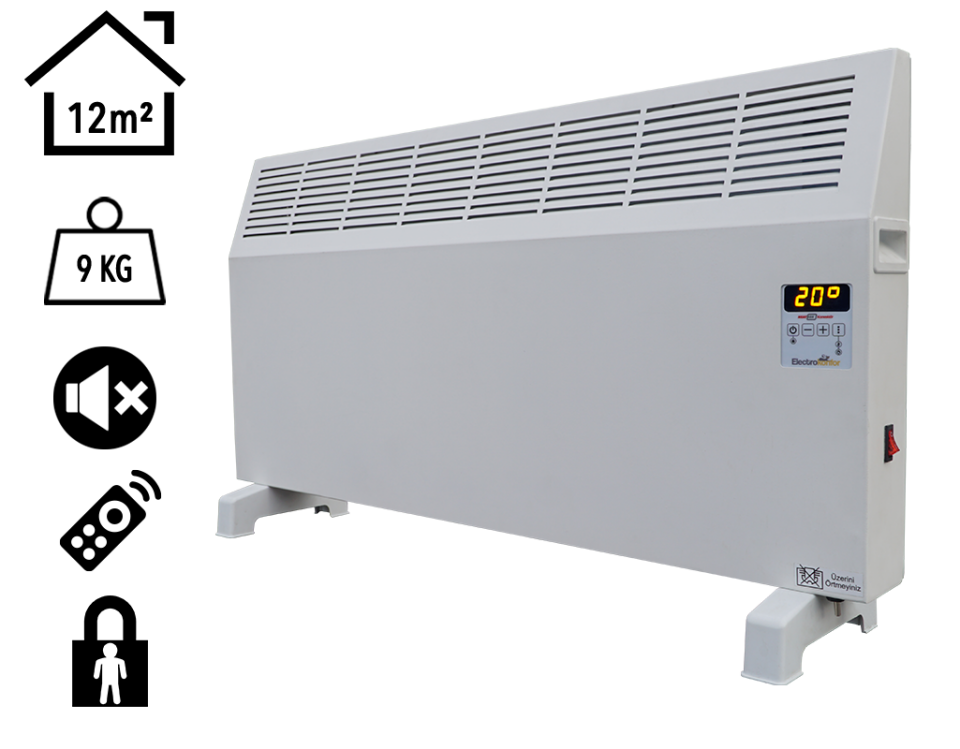 Heatbox Konvektör 1000W Dijital Elektrikli Isitici