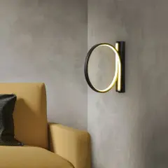 Aydinlatmadunyam Aplik Black Halka-13306