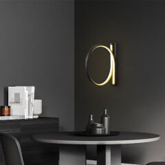 Aydinlatmadunyam Aplik Black Halka-13306