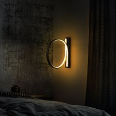 Aydinlatmadunyam Aplik Black Halka-13306