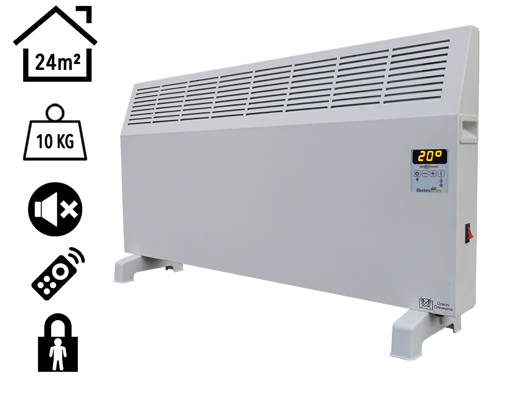 Heatbox Konvektör 2000W Dijital Elektrikli Isitici