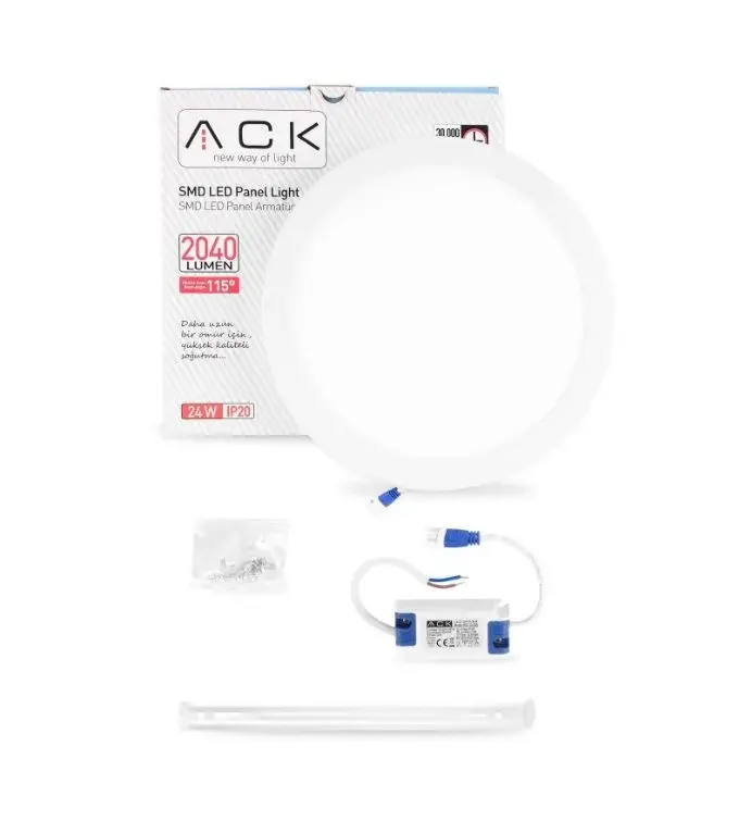 ACK 24W Beyaz 6500K Sıva Üstü Yuvarlak Led Panel AP03-02430 en uygun fiyatlı satıcı