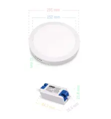 ACK 24W Beyaz 6500K Sıva Üstü Yuvarlak Led Panel AP03-02430