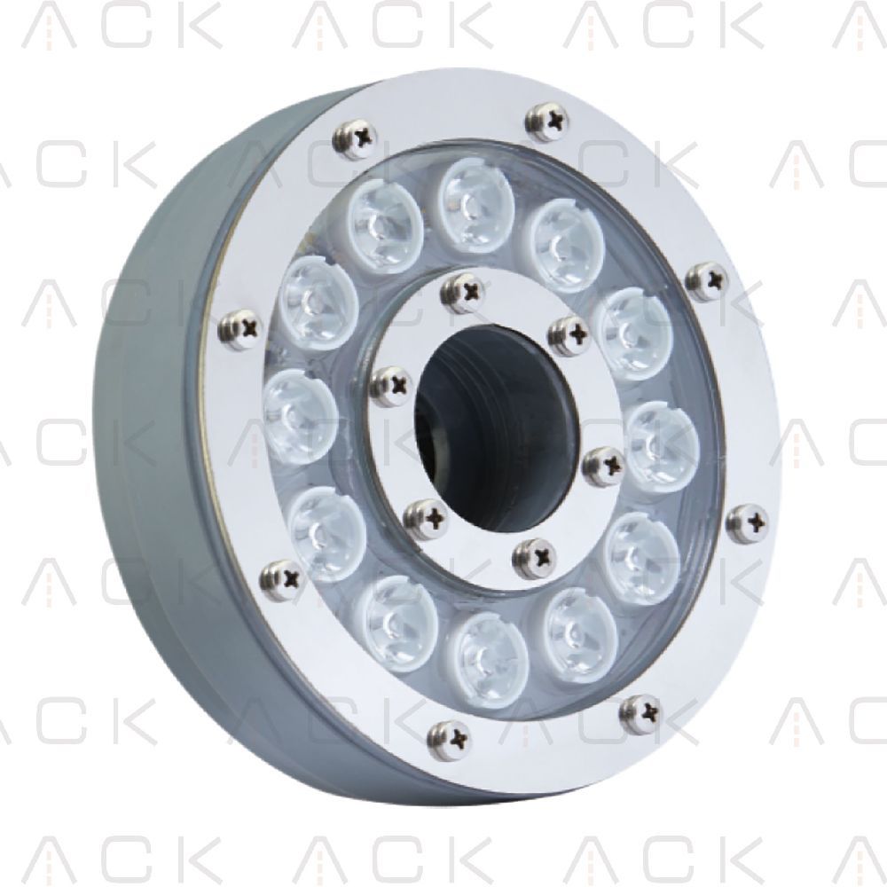 Ack 12W Yesil Led Havuz Yer Armatürü Gri