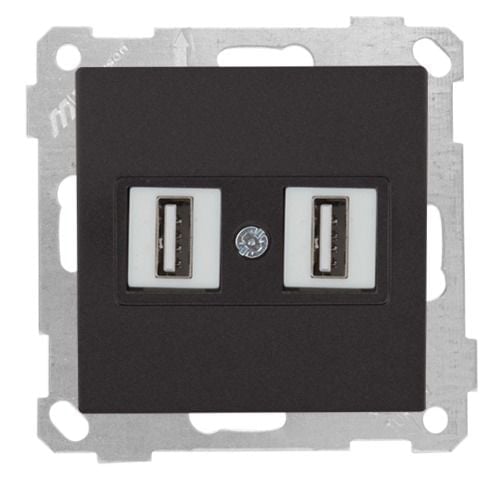Mutlusan Mek+Tuş Data Prizi 2*Usb Siyah - 2100 456 0184
