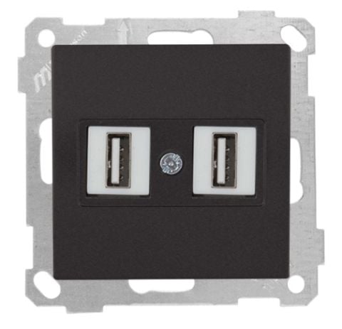 Mutlusan Mek+Tuş Data Prizi 2*Usb Siyah - 2100 456 0184