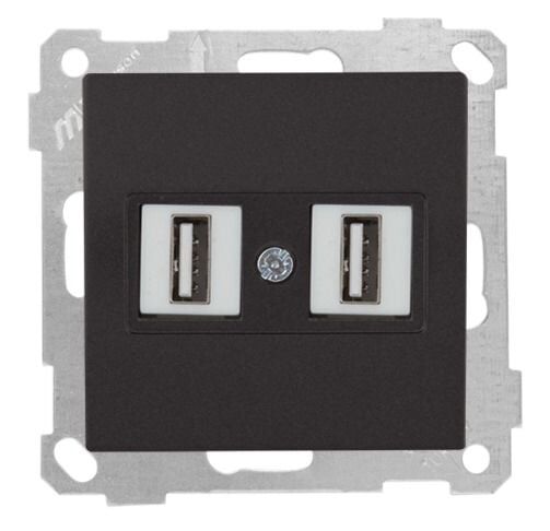 Mutlusan Mek+Tuş Data Prizi 2*Usb Siyah - 2100 456 0184