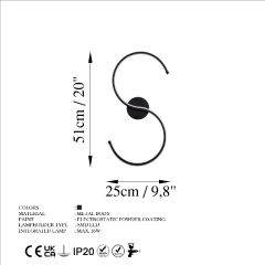 Aydinlatmadunyam Aplik Black Es-13579