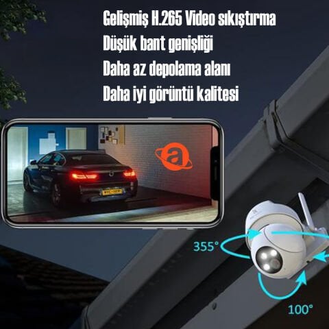 Cata CT-4051 Sensörlü Akıllı Dış Mekan Güvenlik Kamerası