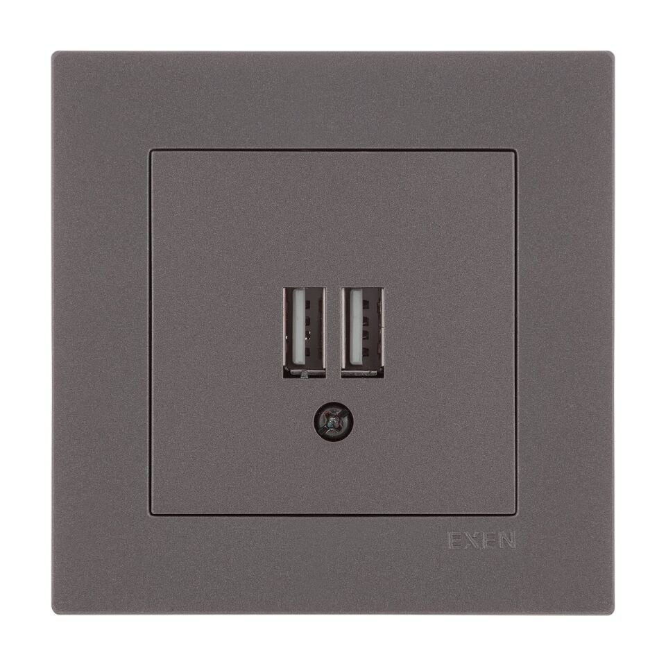 Exen Karell Mocha 2X Usb Sarj Prizi Komple Takim