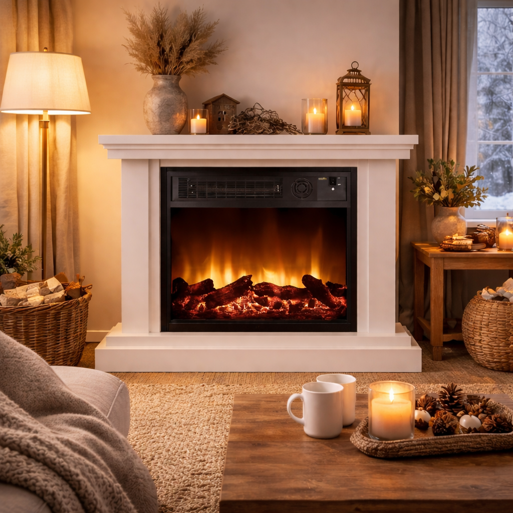 Heatbox Elektirikli Fanli Sömine 3000W Ay Tasi Desenli Bluetooth Ses Efektli