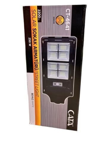 Ct-4641 250w Solar Sokak Armatürü Cata Beyaz Işık