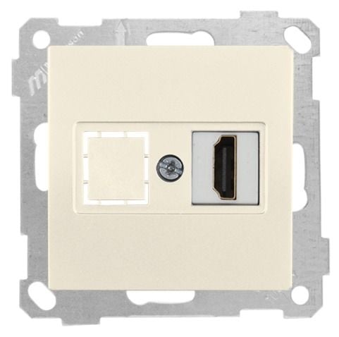 Mutlusan Mek+Tuş Data Prizi 1*Hdmı Krem - 2100 457 0102