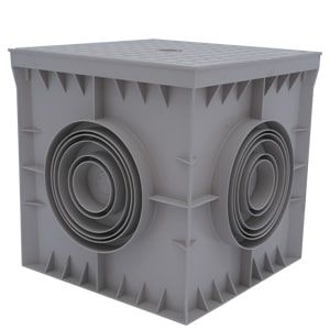 Çetinkaya Pano  30x30x30 ABS Düz Gri Yeralti Buat + Düz Gri Kapakli ÇP 303030