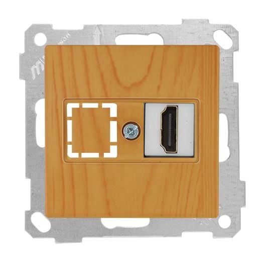 Mutlusan Mek+Tuş Data Prizi 1*Hdmı Meşe - 2100 457 0158