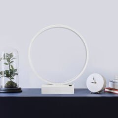 Aydinlatmadunyam Masa Lambasi White Halka-13308