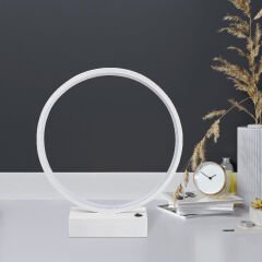 Aydinlatmadunyam Masa Lambasi White Halka-13308