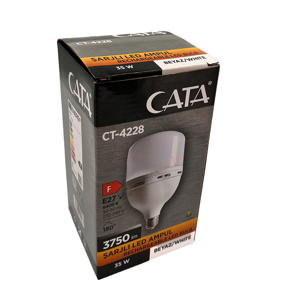 Cata 35 Watt E27 Duylu Şarjlı Led Ampul CT-4228 Beyaz Işık