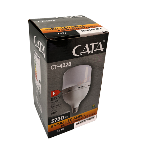 Cata 35 Watt E27 Duylu Şarjlı Led Ampul CT-4228 Beyaz Işık
