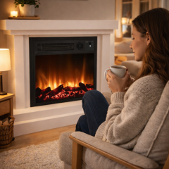 Heatbox Elektirikli Fanli Sömine 3000W Ay Tasi Desenli Bluetooth Ses Efektli