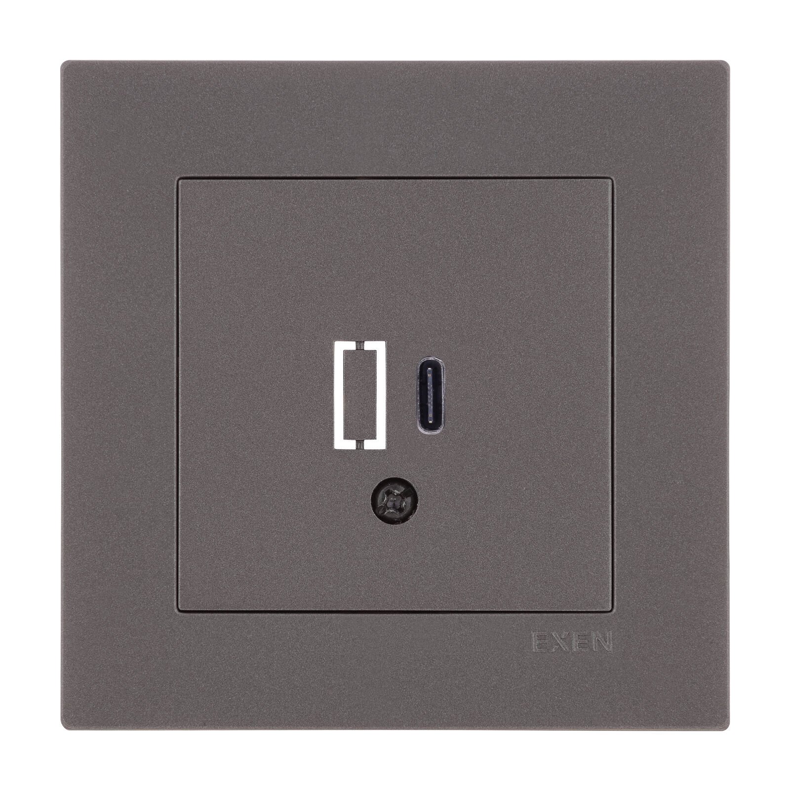 Exen Karell Mocha Usb Sarj Prizi Type-C  Komple Takim