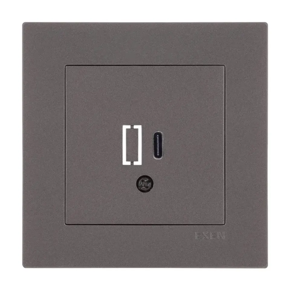 Exen Karell Mocha Usb Sarj Prizi Type-C  Komple Takim