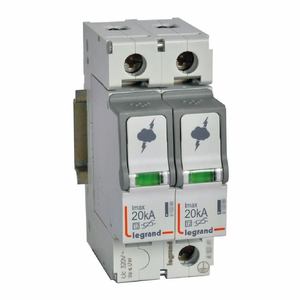 Legrand  Sayaç sonrası için parafudr Tip 2 C tipi Imax 20kA Up:1.2kV 2Kutup LEG-412221