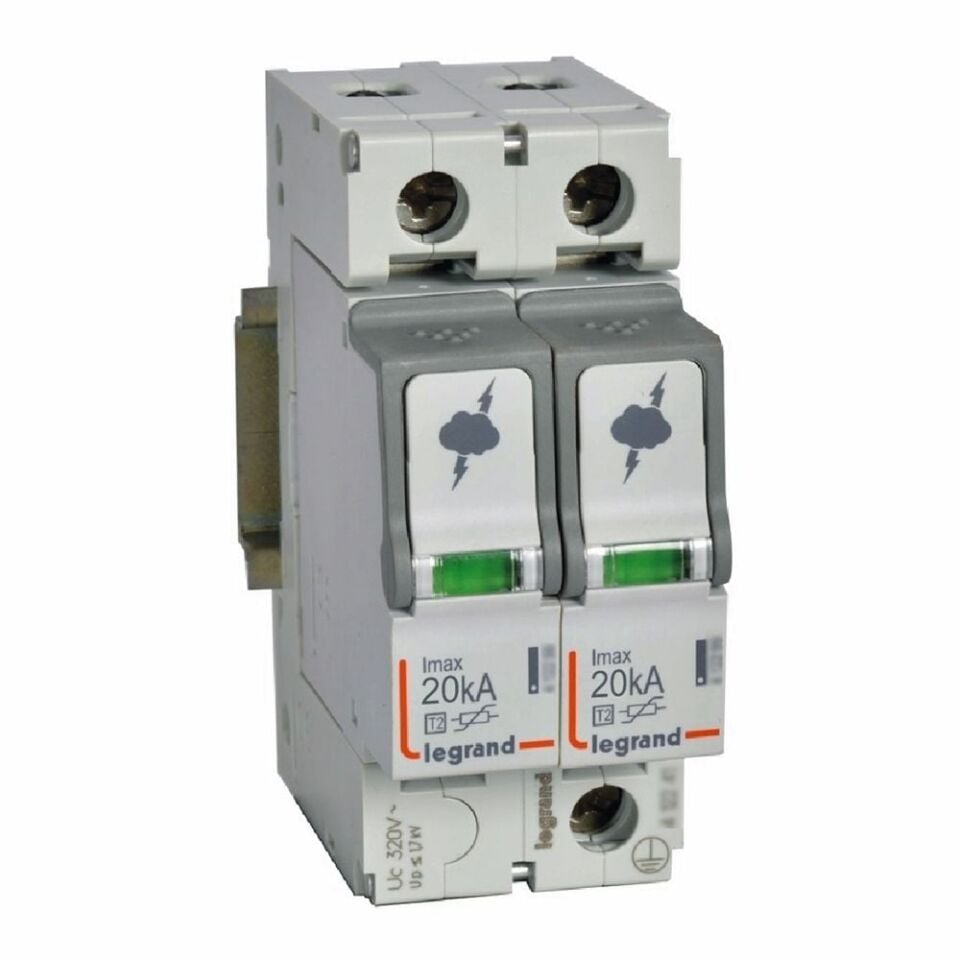 Legrand  Sayaç sonrası için parafudr Tip 2 C tipi Imax 20kA Up:1.2kV 2Kutup LEG-412221