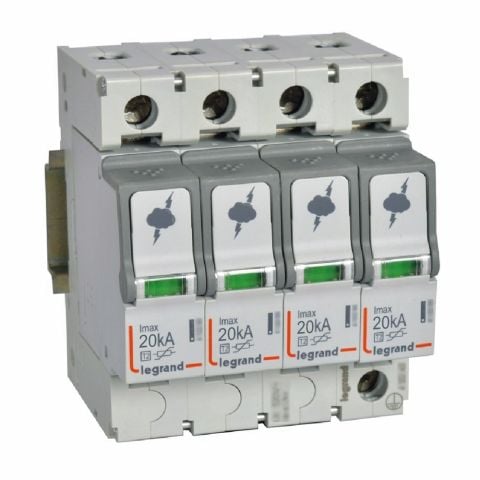 Legrand  Sayaç sonrası için parafudr Tip 2 C tipi Imax 20kA Up:1.2kV 4Kutup LEG-412223