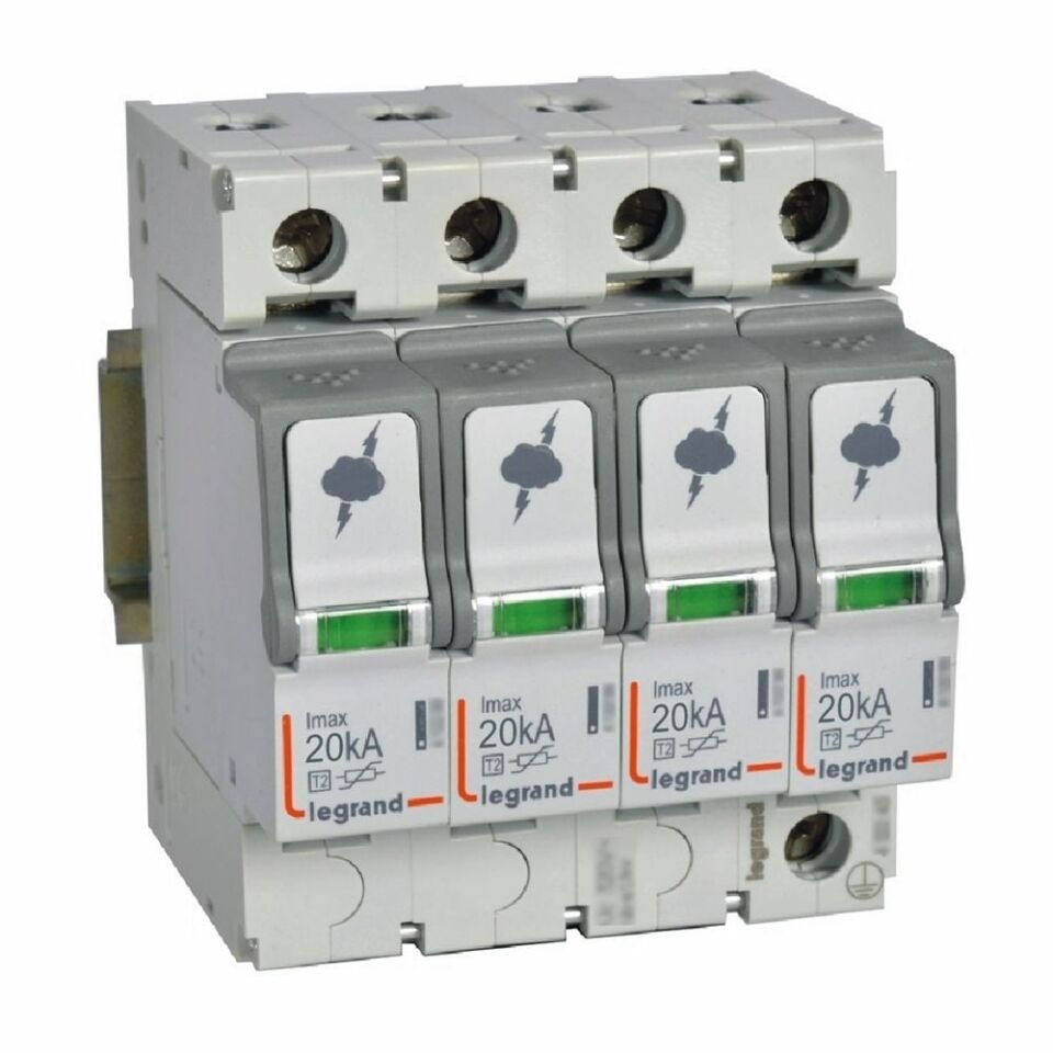 Legrand  Sayaç sonrası için parafudr Tip 2 C tipi Imax 20kA Up:1.2kV 4Kutup LEG-412223