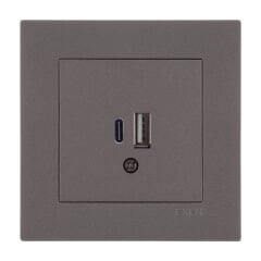 Exen Karell Mocha 2X Usb Sarj Prizi Type-C + Type-A Komple Takim