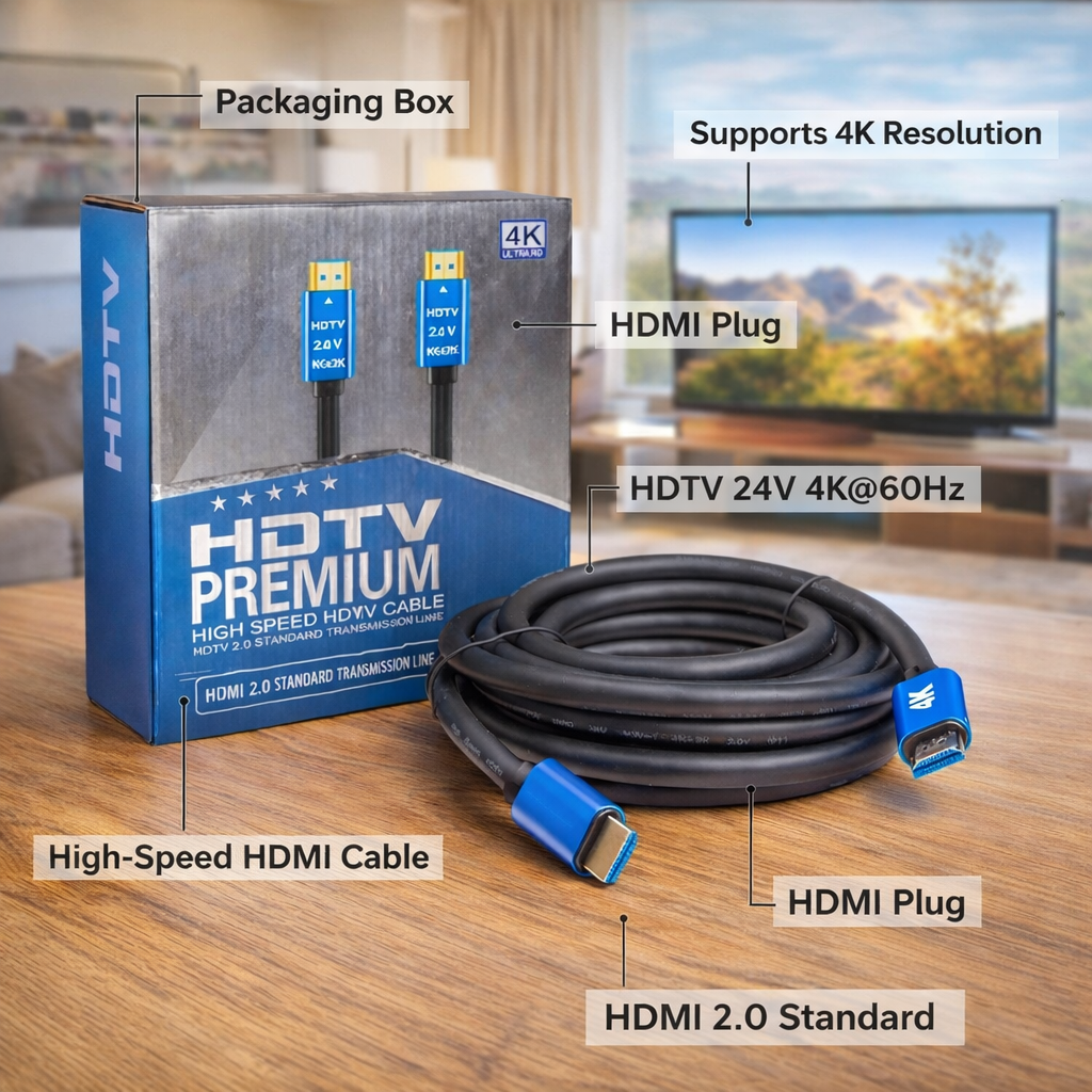 HDMI Kablo 4K 7 Mt Siyah Renk