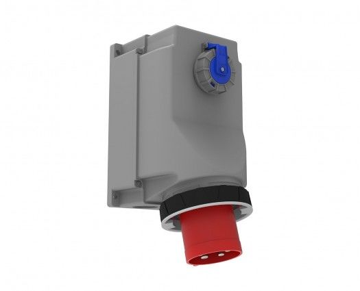 Bemis  5/125A. 90° Eğik 1/16A. Makine Prizli Duvar Fişi IP67 BC1-6505-7238