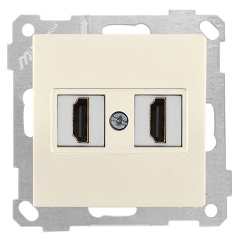 Mutlusan Mek+Tuş Data Prizi 2*Hdmı Krem - 2100 458 0102