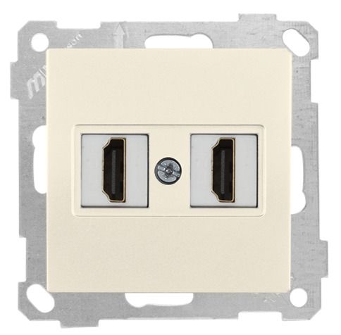 Mutlusan Mek+Tuş Data Prizi 2*Hdmı Krem - 2100 458 0102
