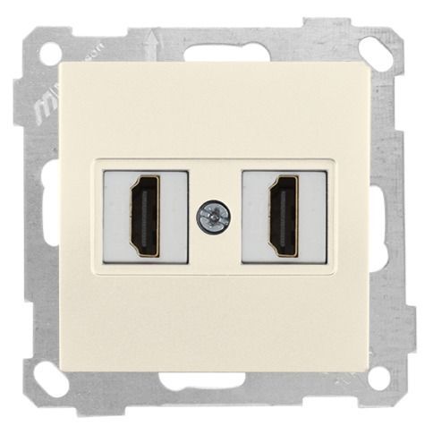 Mutlusan Mek+Tuş Data Prizi 2*Hdmı Krem - 2100 458 0102