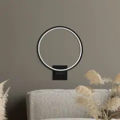 Aydinlatmadunyam Aplik Black Halka-13309