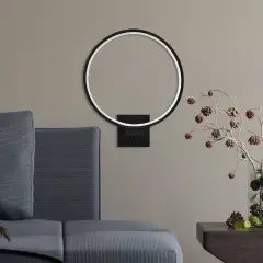 Aydinlatmadunyam Aplik Black Halka-13309