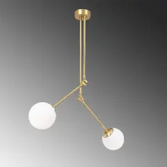 Aydinlatmadunyam Avize GoldWhite Cambaz-3452