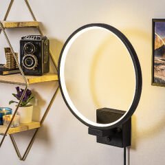 Aydinlatmadunyam Aplik Black Halka-13309