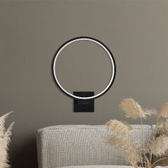 Aydinlatmadunyam Aplik Black Halka-13309