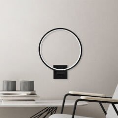 Aydinlatmadunyam Aplik Black Halka-13309