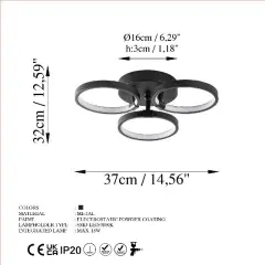 Aydinlatmadunyam Plafonyer Black Halka-13310