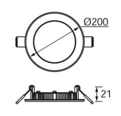 Jupiter LD474 15 Watt Slim Led Panel Günışığı