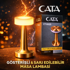 Cata Masa Lambası Bronz Renk Ct-8435 Tek Anahtarla 3 Renk