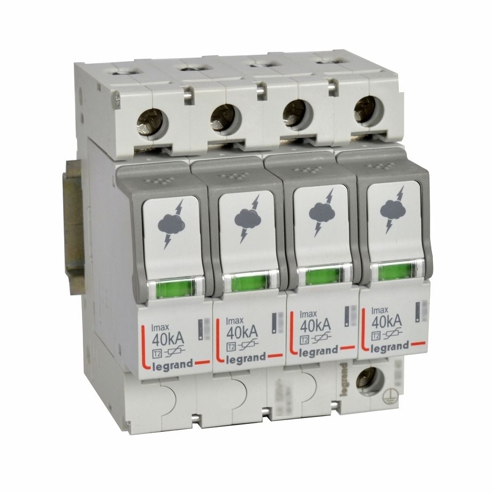 Legrand  Sayaç sonrası için parafudr Tip 2 C tipi Imax 40kA Up:2.1kV 4Kutup LEG-412233