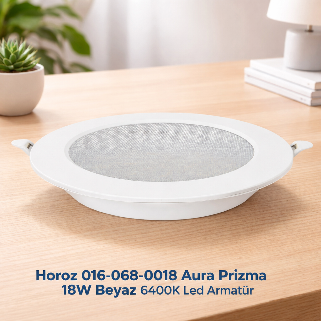 Horoz 016-068-0012 Aura Prizma 12W Beyaz 6400K Led Armatür