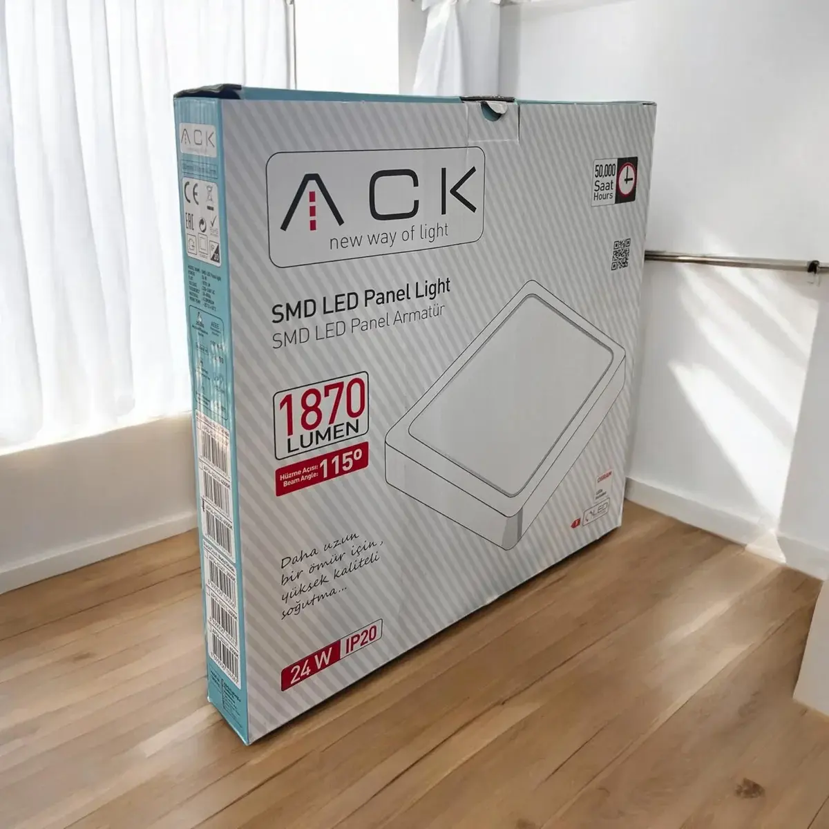 ACK AP04-02430 6500K Beyaz 24W Beyaz Kasa Sıva Üstü Kare 30x30 Led Panel en uygun fiyatlı satıcı